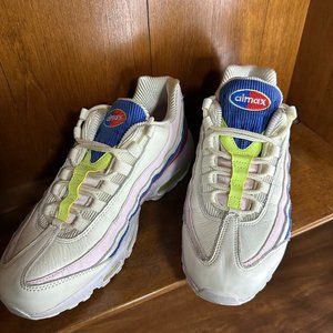 Nike Air Max 95 White, Pink,  Red, and Blue, Womens